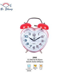 Benutzer definierte 4-Zoll-Quarz Analog Runde Doppel glocke Wecker Twin Metal Needle Display Kalender Funktion Benutzer definiertes Logo Twin Bell <span class=keywords><strong>Alarm</strong></span> - Product Image 1