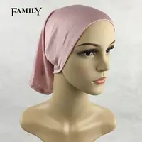 Commercio all'ingrosso 2018 di cotone musulmano jersey interno caps hijab testa sciarpa araba donne modale hijab jersey tubo hijab cap