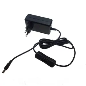 Dinding Tipe Korea Plug 36 W AC DC Adaptor 12 V 3A Trafo Warna Hitam KC KCC Bersertifikat adaptor dengan ON Off Switch