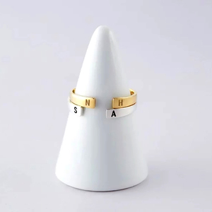 Hotsale <span class=keywords><strong>Inciso</strong></span> Anello In Oro <span class=keywords><strong>Nome</strong></span> Disegni Personalizzati <span class=keywords><strong>Nome</strong></span> Anello Personalizzato - Product Image 2