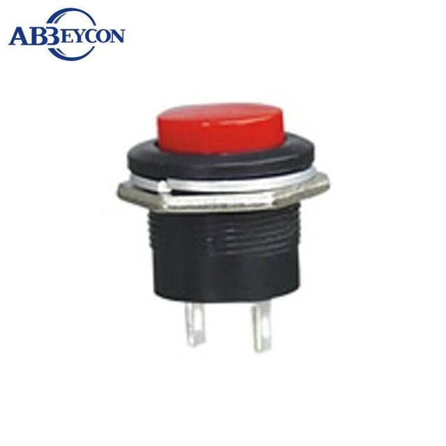 NS158 R13-507 OFF-(Momentary ON) 16mm RED Plastic Embedded Push Button Reset Switch