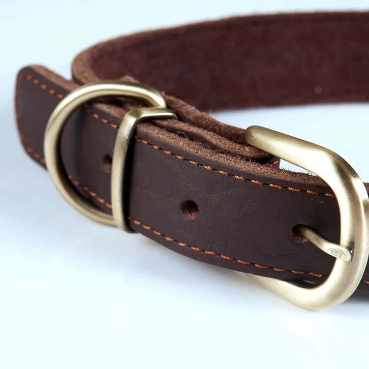 Specialized genuine leather charmful pet dog collar