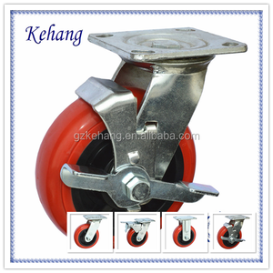 4 pulgadas barato ruedas, 100mm rueda con placa, teflón rueda giratoria fabricante Guangzhou - Product Image 2