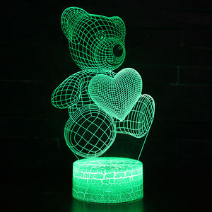 3D trực quan <span class=keywords><strong>LED</strong></span> ánh sáng ban đêm nhựa pin đèn 7 màu thay đổi RGB cảm ứng ánh sáng <span class=keywords><strong>LED</strong></span> Lưu ý Hội Đồng Quản trị với màu sắc - Product Image 6