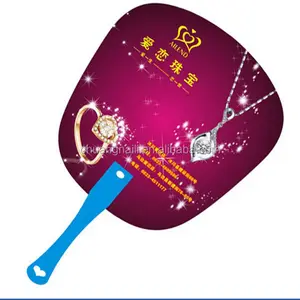 Promotional Plastic/ Pp Hand Fan With Rivet