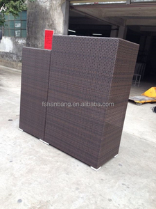 Armadietti di Stoccaggio in <span class=keywords><strong>Rattan</strong></span> Sintetico Impermeabile per Patio, Casa e Giardino - Product Image 4