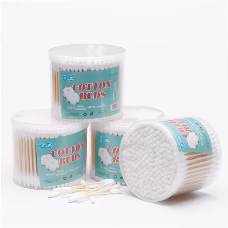 Fábrica de cotonetes de algodão de bambu descartáveis, promocionais, venda direta