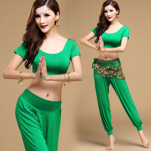 Bestdance Sexy Arabische Tribal Buikdans Kostuum Top En Broek Set Bollywood Yoga Kostuum Dragen - Product Image 3