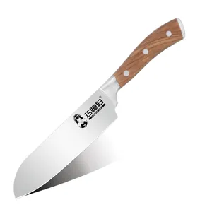 顶级质量德国1.4116不锈钢菜刀日本风格6英寸三德刀与橄榄木手柄日本刀