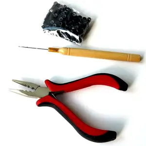 XUCHANG HARMONY STOCK 20 Pieces Red&Black curve hair pliers with three holes