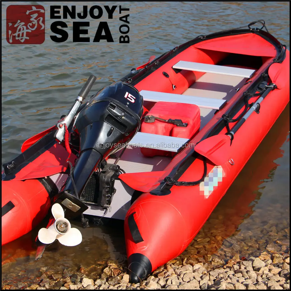 ¡Vuelos de grado marino rojo inflable de pesca kayak barco fuera motor Qingdao!