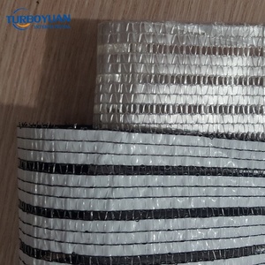 Agricultural Blackout <strong>Fabric</strong> Mesh Silver <strong>Reflective</strong> <strong>Aluminized</strong> Netting / Greenhouse Aluminum Foil Shade Cloth 70%