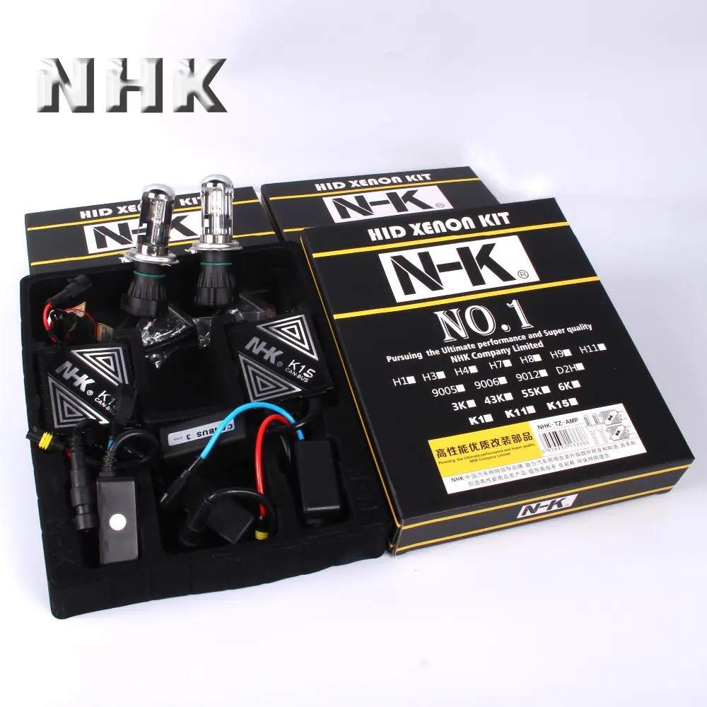 NHK N-K K15 H4 preço competitivo ESCONDEU Kit xenon H4 Hi-Low lâmpada 4300K/5500K/6000K Motocicleta retrofit retrofit auto