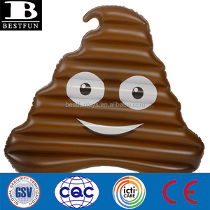 Nhà máy tùy chỉnh poop Inflatable bè Float thân thiện mỉm cười Poo hồ bơi Floater hình dạng tùy chỉnh Lilo bè cho bên bãi biển vui vẻ - Product Image 2