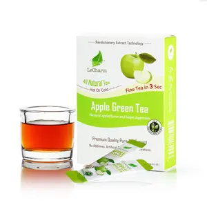 Thé aux fruits instantané, thé glacé, thé vert à la pomme, 10 sachets/boîte - Product Image 1