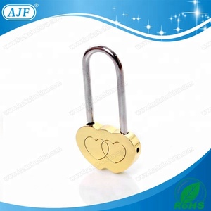 Candados de amor de corazón doble de latón de 40mm para cilindros de bloqueo de parejas - Product Image 6
