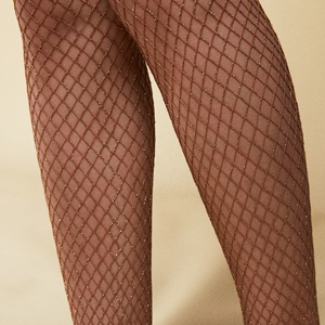 Collants de pêche en <span class=keywords><strong>filet</strong></span> pour femme, ajustés, <span class=keywords><strong>sexy</strong></span>, personnalisés, de qualité supérieure, couleur or flash - Product Image 2