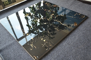 Modern Design Crystal <strong>Black</strong> Porcelain Tile <strong>Glaze</strong> Manufactured Plant <strong>Ceramic</strong> Floor Tile for Rooms - Product Image 4