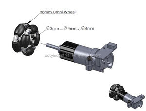 (1.5 inch) डबल प्लास्टिक छोटे ओमनी पहिया 38mm