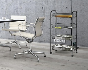 OEM 550-69C à 4 Niveaux En Métal Maille Chariot Utilitaire Roulant Organisateur De Stockage Étagères de Panier Avec Roues Amovibles - Product Image 3