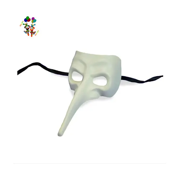 Plastic Mardi Gras Witte Kleur Casanova Masquerade Party Maskers HPC-0469