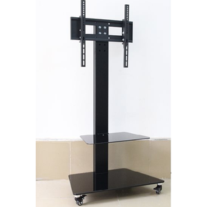 <span class=keywords><strong>Support</strong></span> de télévision sur roulettes en acier inoxydable épais MG, robuste, noir, certifié CE, VESA 600x400, moule privé pour téléviseurs de 32 à 70 pouces - Product Image 3