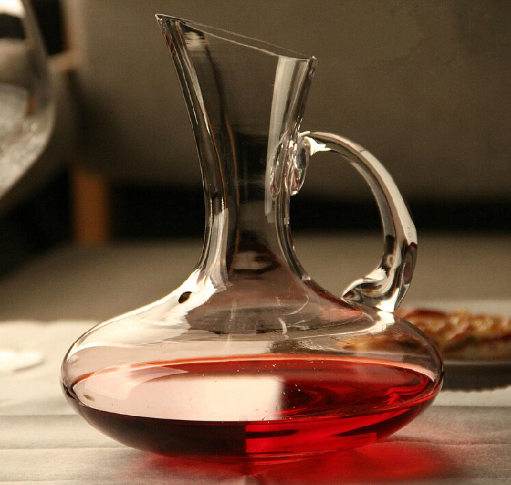 1500ML Big Decanter Handmade Crystal Red Wine Brandy Champagne Glasses Decanter Bottle