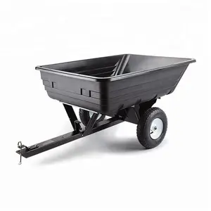 Utility kleine kippen bauernhof garten kunststoff atv dump trailer