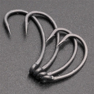 Hameçon de pêche pour <span class=keywords><strong>chod</strong></span>-<span class=keywords><strong>carpe</strong></span>, outils de marque de qualité pour conception de pinces à cheveux, tige incurvée, revêtement ptf - Product Image 2