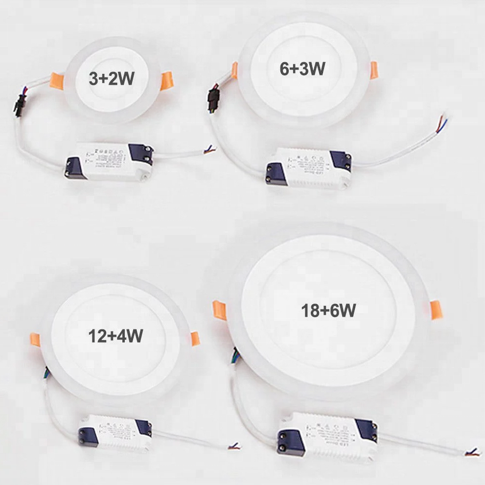 Люлька для установки внутри помещения производства фабрики "Zhongshan" для непосредственного снабжения фабрик разных цветов 6 Вт/12 Вт/18 Вт/24 Вт/Двухцветная панель свет комнатное светодиодное освещение От 1 до 3 лет гарантированности