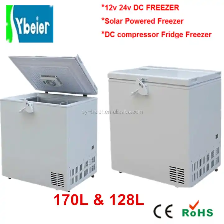 12v 24v dc réfrigérateur congélateur solaire réfrigérateur congélateur  br128f br170f
