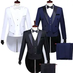 Novo conjunto personalizado de casaco branco e calça terno plus size,