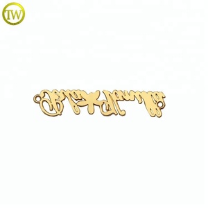 Alaşım altın şirket marka Metal alfabe etiket giyim Metal mektup logolar - Product Image 3
