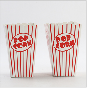 Popcorn box disposable takeout packaging box square popcorn bucket cup customized