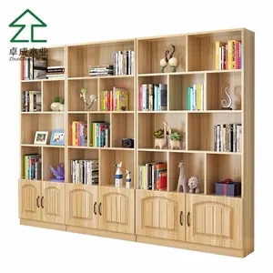 Modern simple design wooden bookshelf for office room bookcase