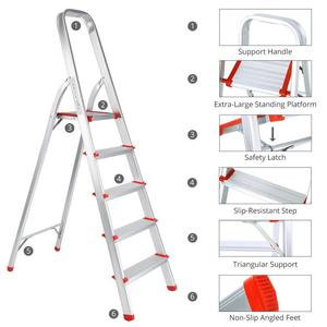 Escalera de Aluminio de Uso Doméstico de 2/3/4/5/6/7/8/9 Peldaños, Tipo <span class=keywords><strong>Lidl</strong></span> - Product Image 6
