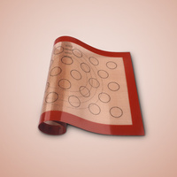 Tapis de cuisson Macarons boulangers, tapis en Silicone avec échelle pour la fabrication des desserts