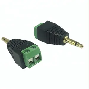 3.5mm TS Mono Male to 2 Pin Screw Terminal connector