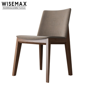Sedia da Pranzo in Stile Francese WISEMAX FURNITURE, Design in Legno Massello con Gambe in Legno, Rivestimento in Tessuto per Ristorante e Caffetteria - Product Image 2