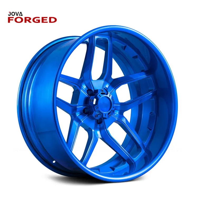 블루 림 색상 사용자 정의 바퀴 판매 알루미늄 합금 바퀴 단조