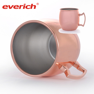 Acero inoxidable cobre Moscú mula taza con asa - Product Image 5