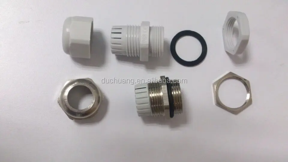 Cable Connector Industry Electrical Equipment And Supplies Connect Conduit Plastic Nylon PVC Fitting PG M IP68 Black White gland