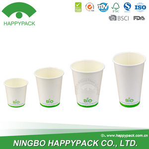 Ly giấy dùng một lần chất lượng cao, thành đơn, màu tùy chỉnh HAPPYPACK, bán buôn, đựng cà phê nóng, chất liệu PLA, dung tích 4/8/10/12/16/20oz, tặng mẫu miễn phí - Product Image 4