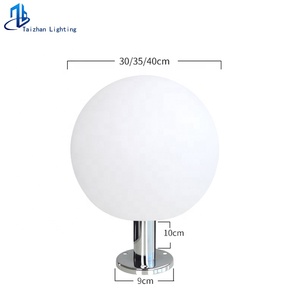Outdoor Pillar <strong>Light</strong> Solar Powered Led Garden Ball Sphere <strong>Lights</strong> for Fence Post 300mm Acrylic <strong>Globe</strong> Landscape Lighting - Product Image 6