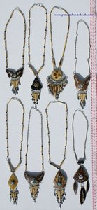 สร้อยคอดีไซน์แบบชนเผ่าธรรมชาติสำหรับเก็บลูกปัดแฟชั่นสร้อยคอจากไม้ไผ่และมะพร้าวขายส่ง - Product Image 2