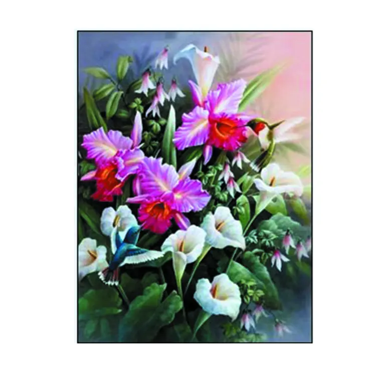 High resolution fashion wall decorative 3d picture of beautiful flower lily