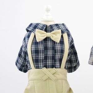 Camisa masculina estilo vogue com laço 4 pernas, camisa listrada de cachorro, calças, novo, 2022 - Product Image 3