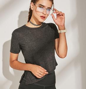 Maglietta da ginnastica traspirante in cotone Yoga Crop Top da <span class=keywords><strong>donna</strong></span> - Product Image 4