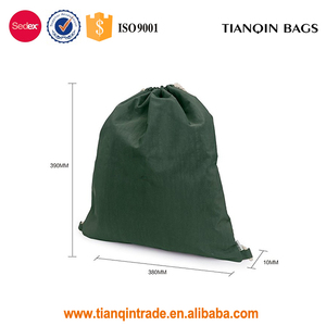 Idrorepellente Coulisse Zaino In Nylon Verde Yoga Sport Gym Sack Bag - Product Image 2