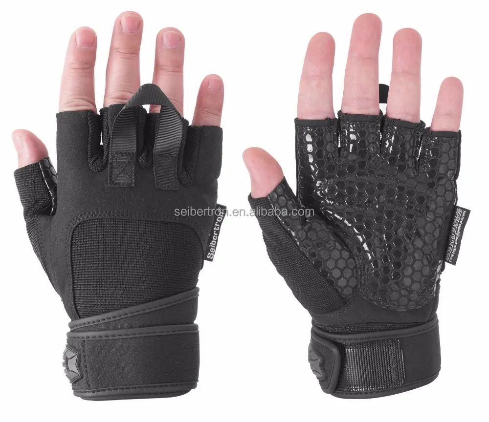 Seibertron J.S.S.T PRO 2.0 Padded Anti-Slip Silica Gel Grip Gloves for Gym Weight Lifting Training Fitness Cross Training